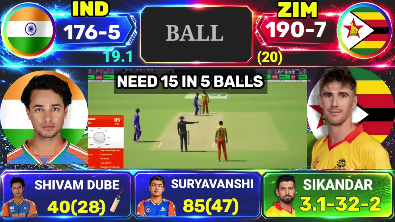 India vs Zimbabwe 4th T20 Live Harare | IND vs ZIM Live Match | Live Cricket Match Today