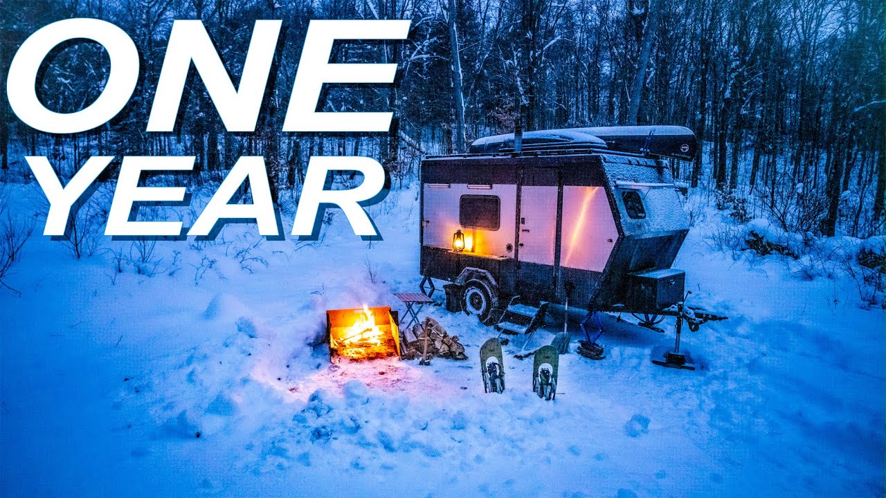 One Year in the Wilderness | Living & Travelling Off Grid in a DIY Camper Trailer with a Woodstove