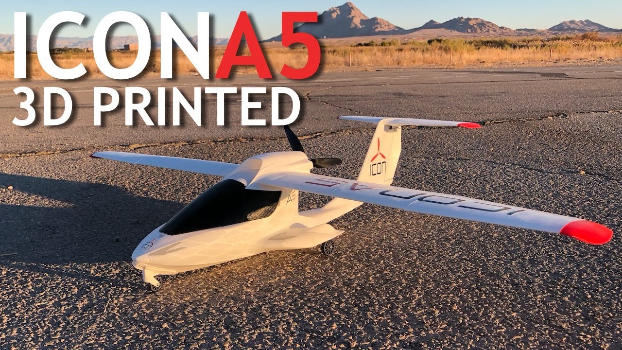 Maiden Flight RC 3D Printed ICON A5 - Planeprint