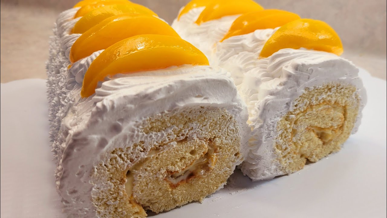 como hacer niño envuelto o brazo gitano relleno de coctel de frutas