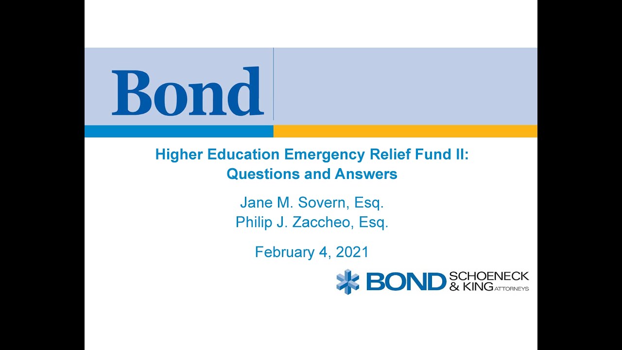 Higher Education Emergency Relief Fund II Webinar