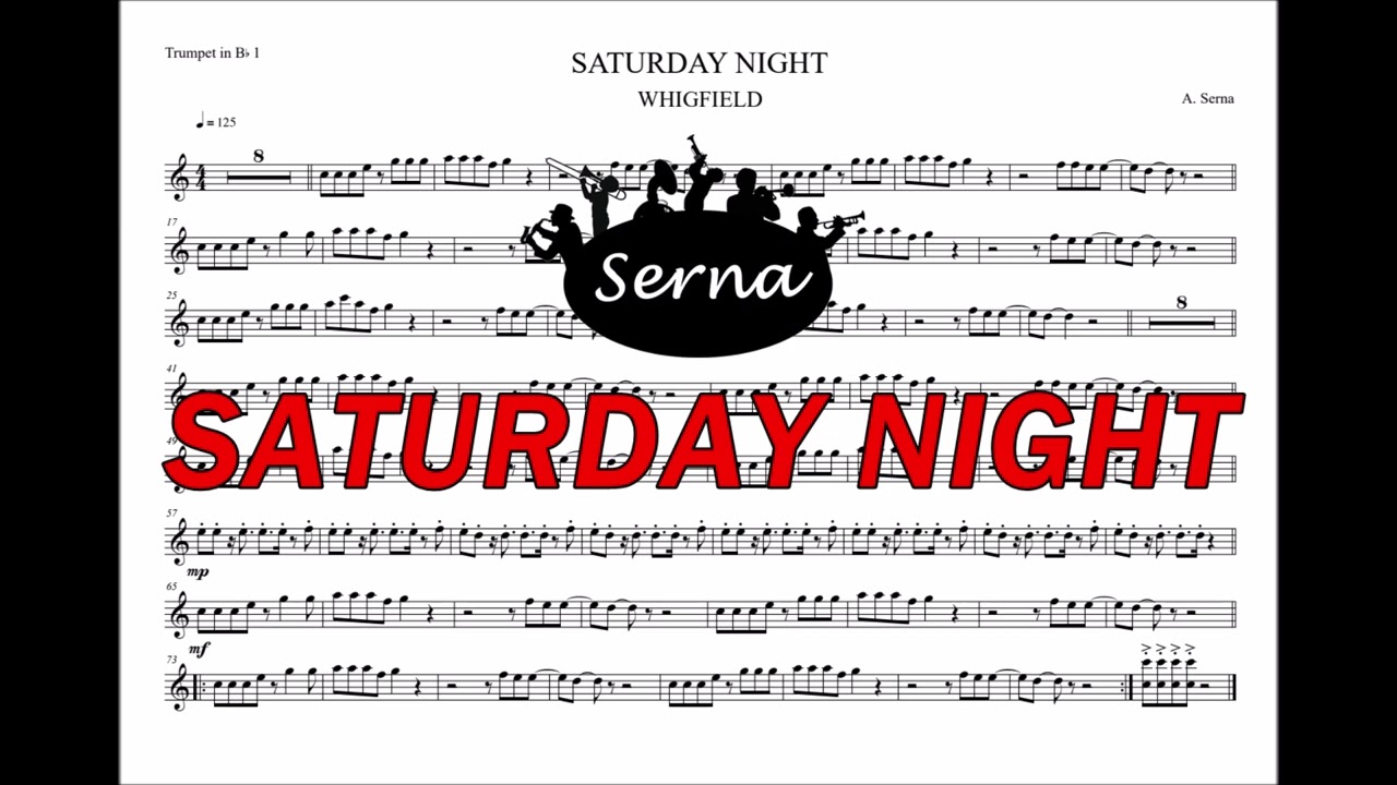 Saturday night - partitura charanga - Arreglos musicales Serna