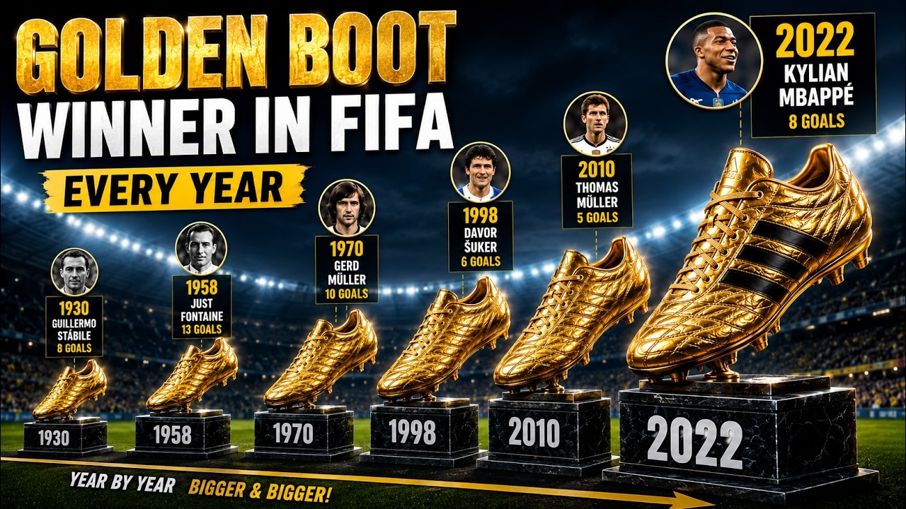 FIFA World Cup Golden Boot Winners (1930&ndash;2022) | Every Top scorer Ranked