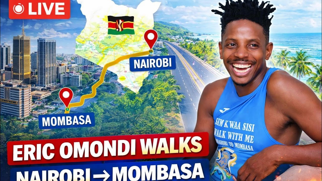Live Eric Omondi Walk from Nairobi To Mombasa