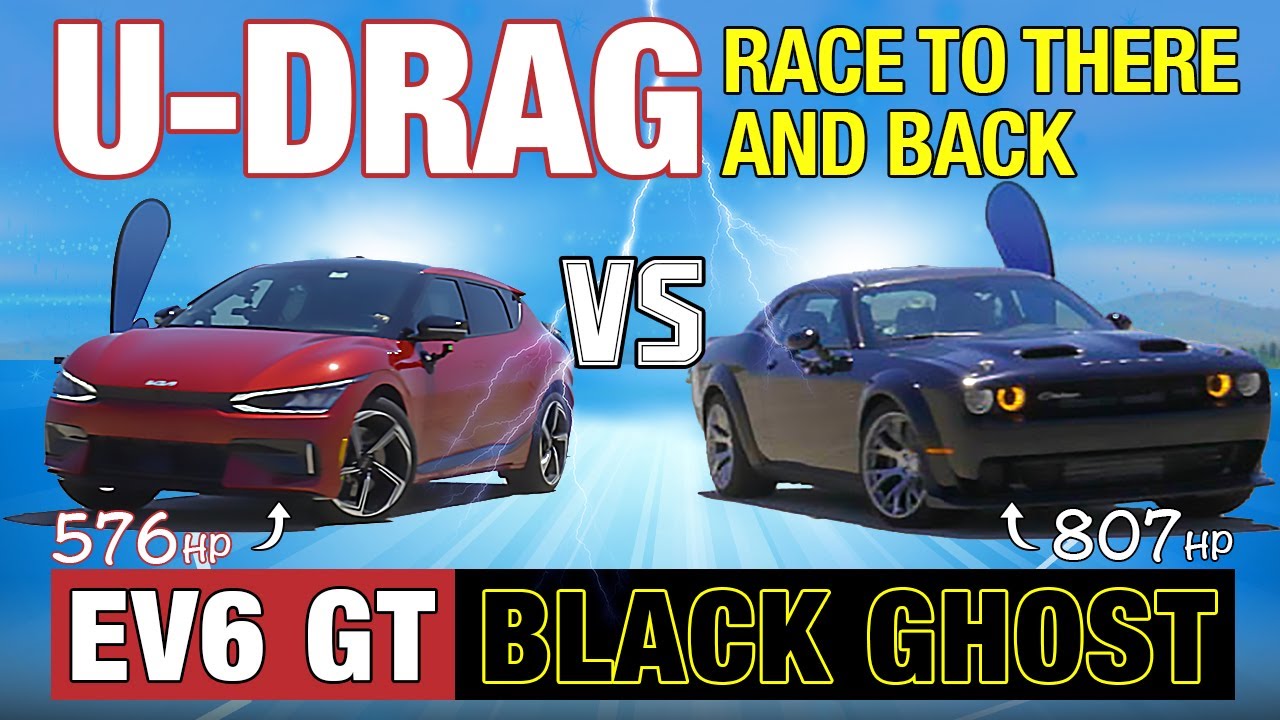 U-DRAGS: Kia EV6 GT vs. Dodge Challenger Black Ghost