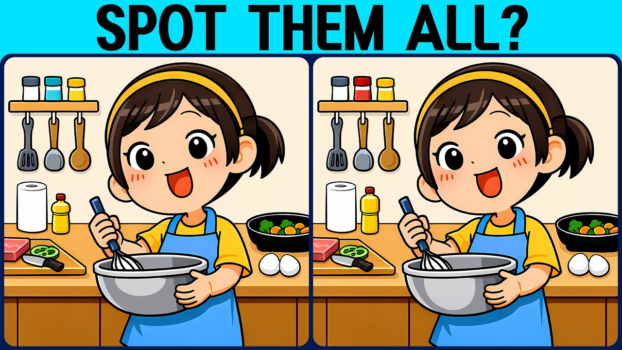 [Spot the Difference Brain Training] The subtle differences will test your attentiveness.
