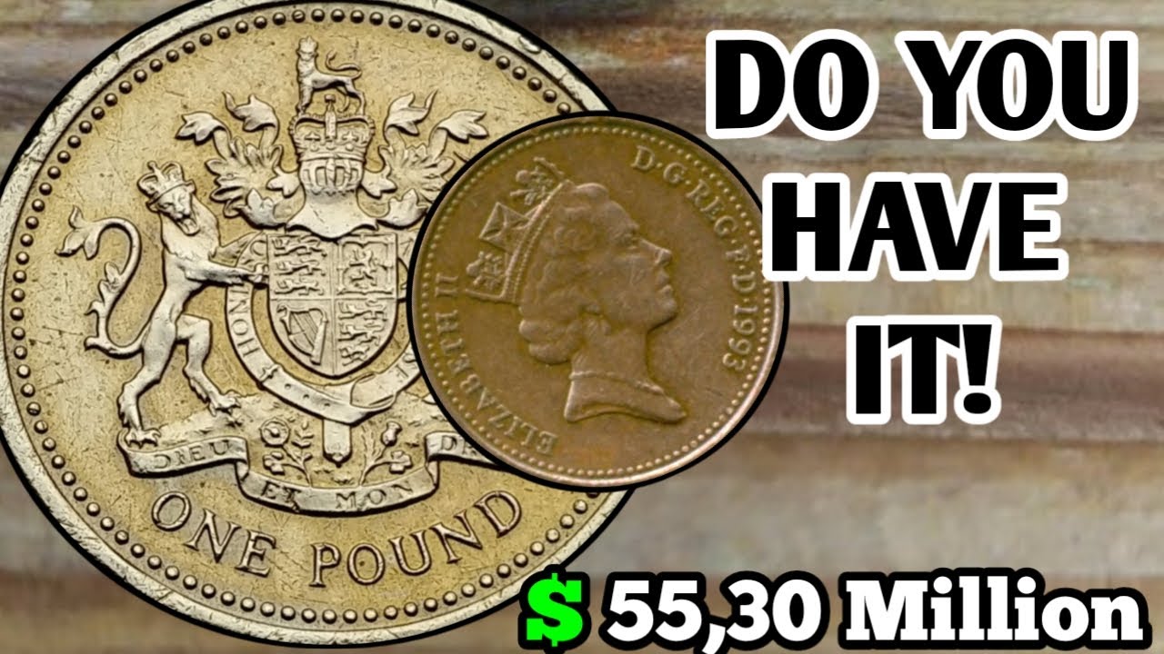 1993 ONE POUND COIN UNBELIEVABLE VALUE WORTH $ 55,30 MILLION