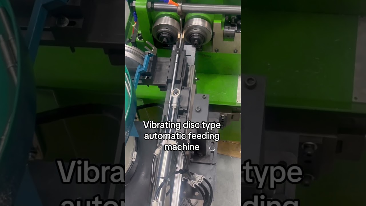 Vibrating disc type feeding machine #threadrolling#threadrollingmachine#cnc#knurling#factory#screws