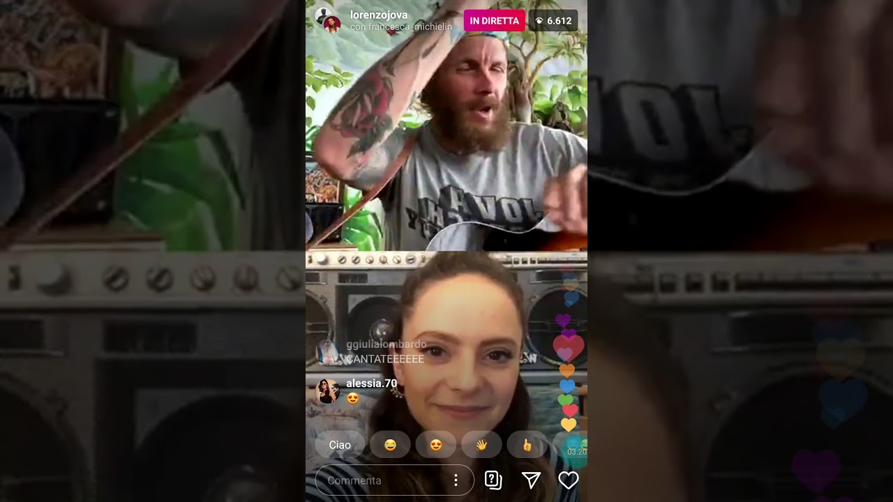 Jovanotti e Francesca 1a PARTE Live instagram