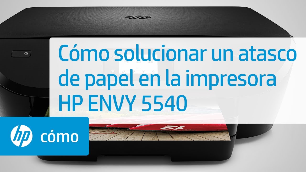 Cómo solucionar un atasco de papel en la impresora HP ENVY 5540 | HP ENVY | HP Support