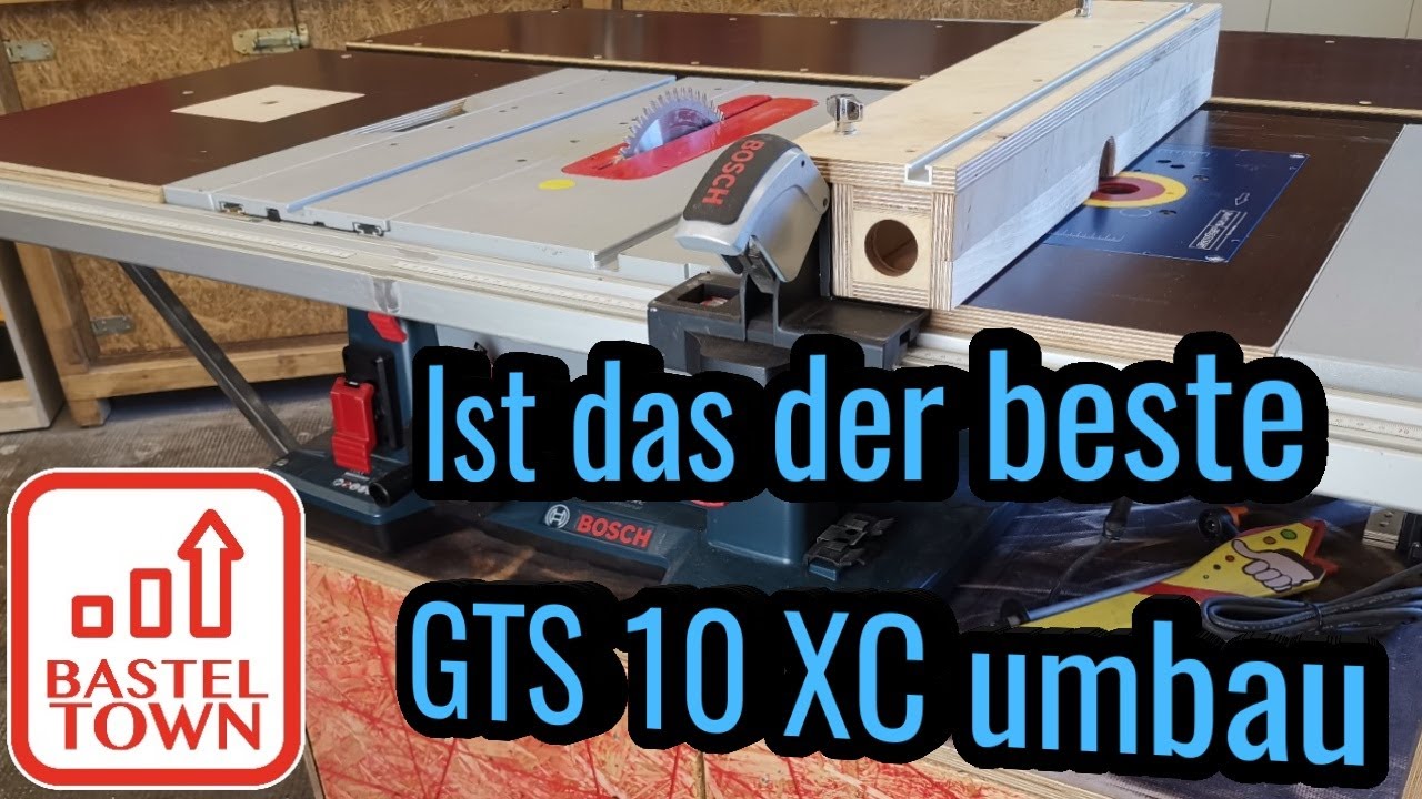 Bosch GTS 10 XC | Table saw base cabinet | Expanding the cutting area | Bastel Town