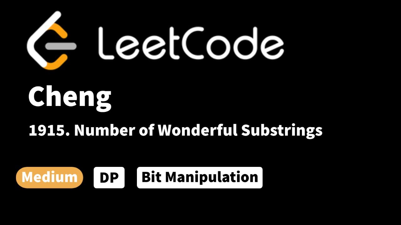 LeetCode 1915. Number of Wonderful Substrings