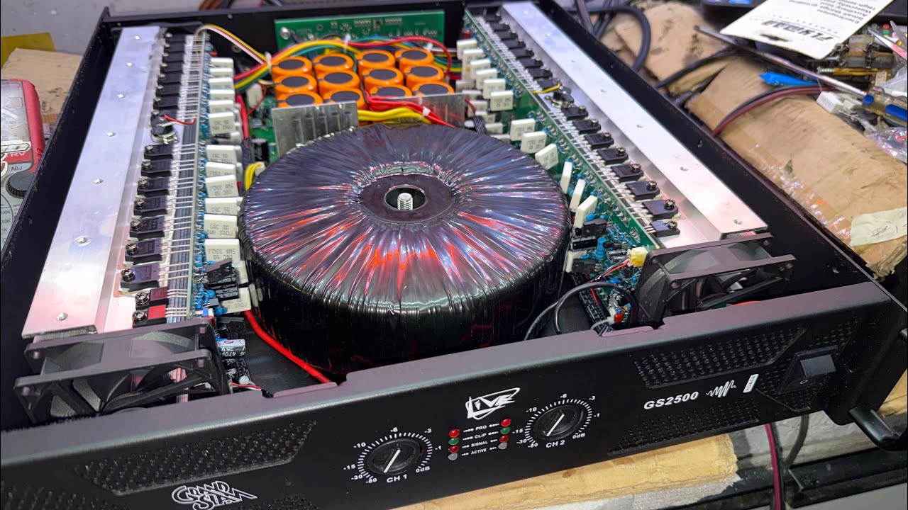 Live grandslam  gs2500 power amplifier umiinit daw sabi ng may ari ito gawan natin ng paraan