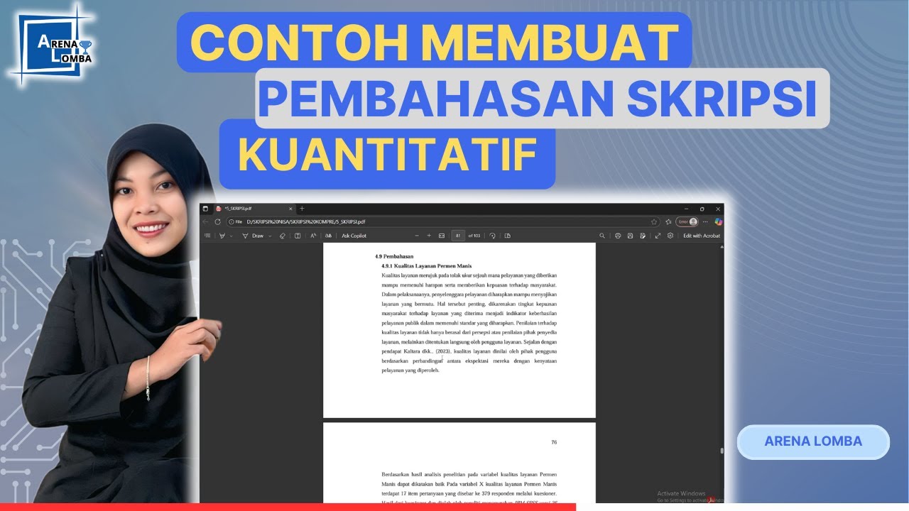 Contoh Pembahasan Skripsi Kuantitatif