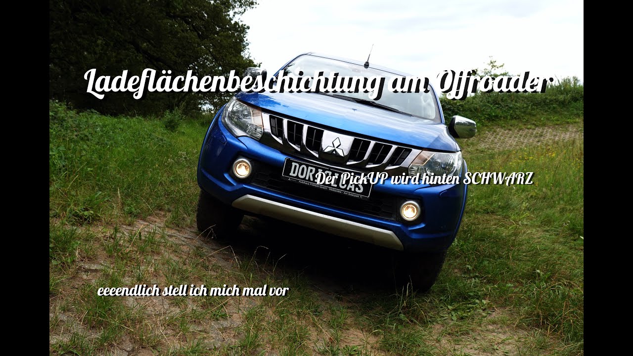 Beschichtung für die Ladefläche / IHR SEHT MICH und ich stelle mich vor / alles wird schwarz