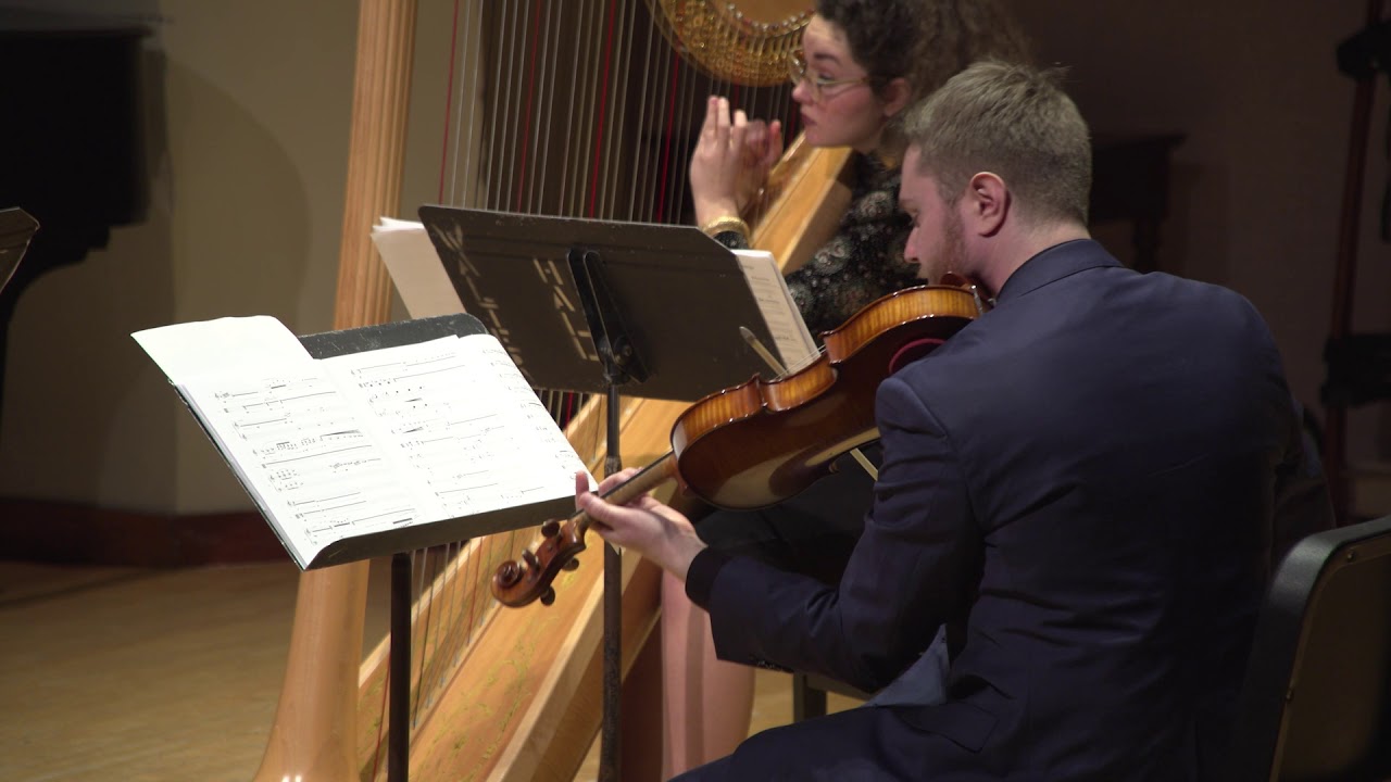 'The Night is Full of Dark Imaginings' for flute, viola, and harp by Matthias McIntire (2016)