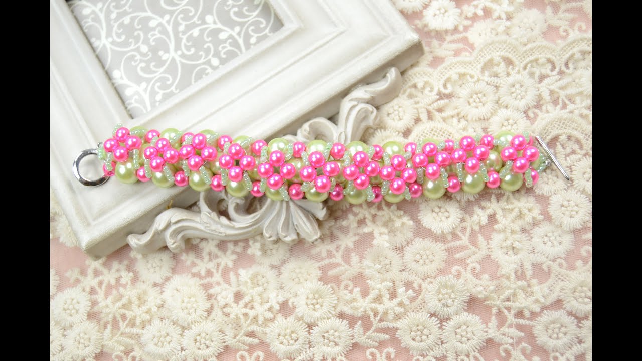Free Pearl Bracelet Pattern Make a Cluster Pearl Bracelet for Bridesmaids