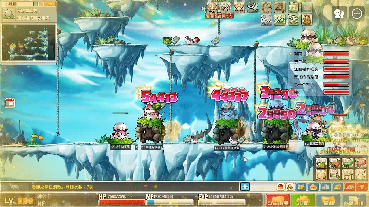神射手 134 弩術精通Lv.12 物理攻擊力上升4 弩系列武器熟練度75% 遭破壞的龍之巢穴 蛋龍區 3打+活7 幼年龍 幼年保護者