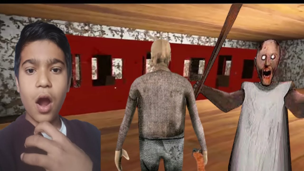 Granny 1.8 restaurant granny and grandpa in shotgun, in hard mode train escape 