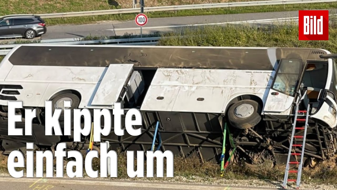 Unfall: Reisebus aus Tschechien in Niederbayern umgekippt | Bayern