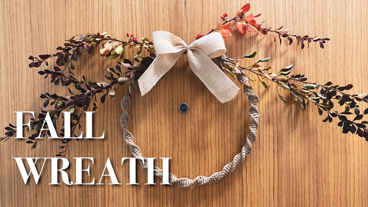 MACRAME WREATH | Super easy macrame decoration for the fall