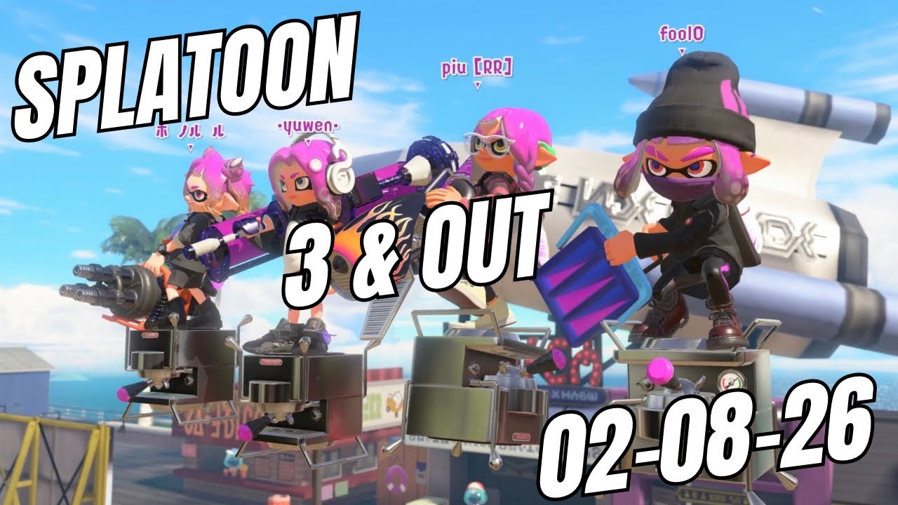 Cult of Bucket. Splatoon 3 Gameplay, 3 & Out Session 02-08-26