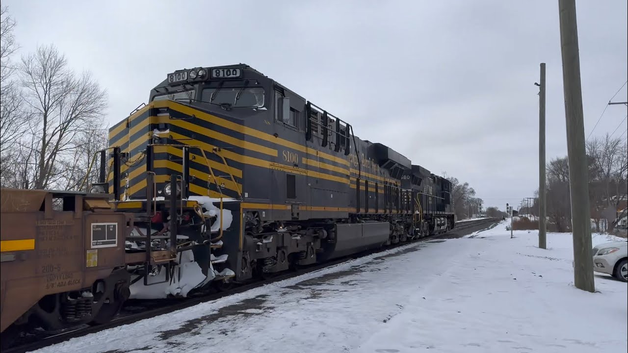 NS Railfanning in Waterloo, IN (Ft. NS 8100) (1/18/26)
