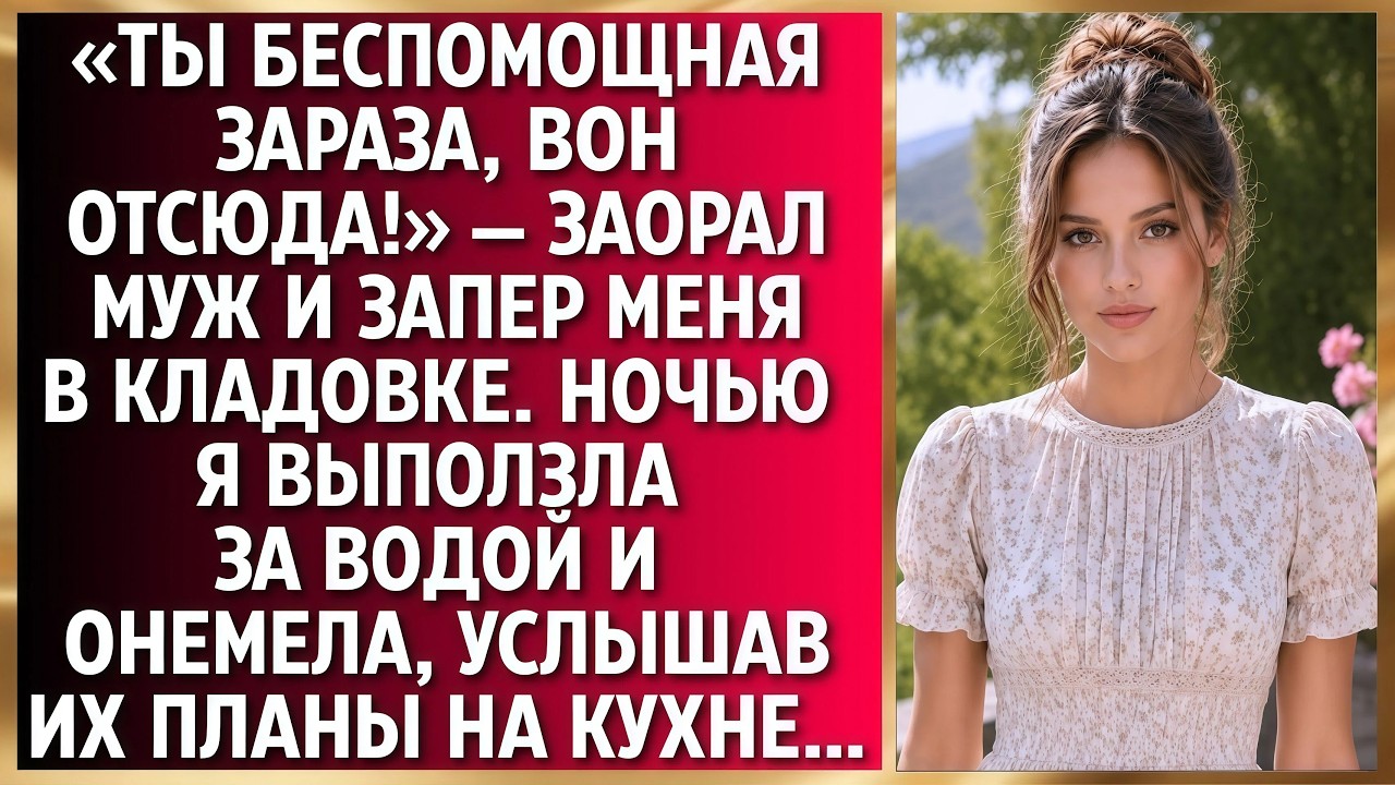 ВОН отсюда, ЗАРАЗА&mdash;орал муж и запер меня в подсобке, а ночью я услышала их страшный план на кухне...