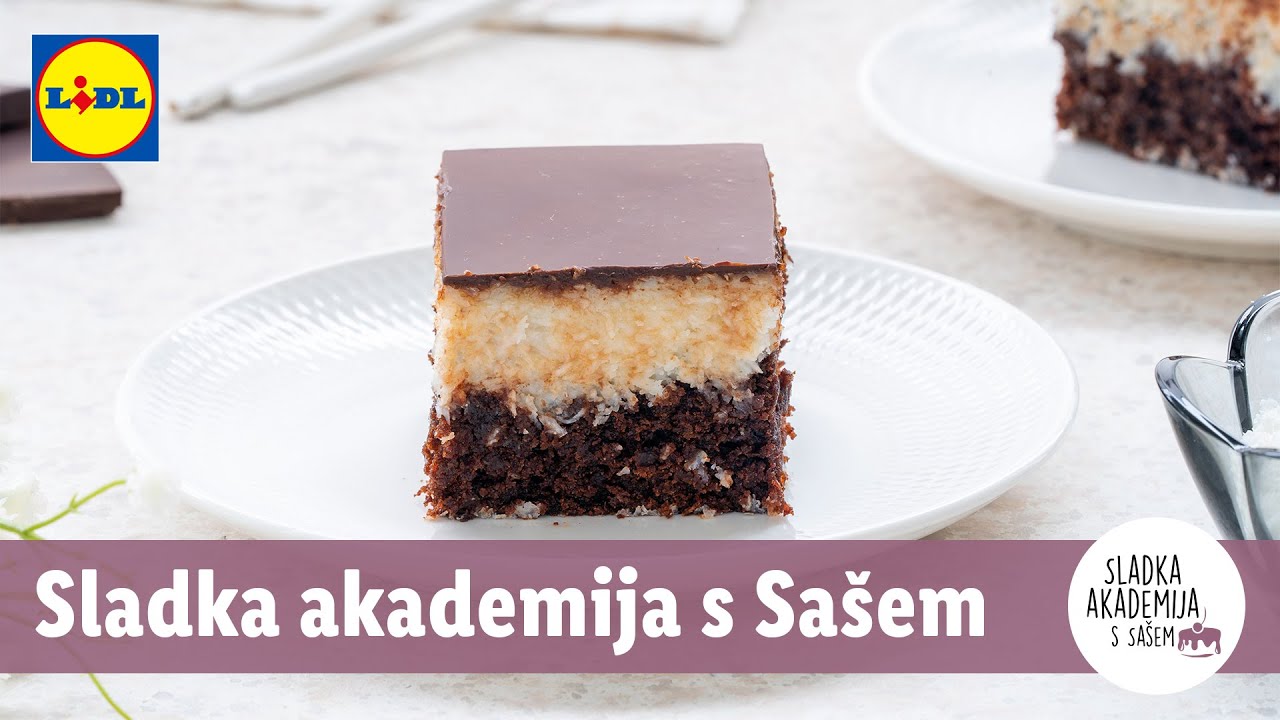 Sladka akademija s Sašem: Čokoladne kocke s kokosom