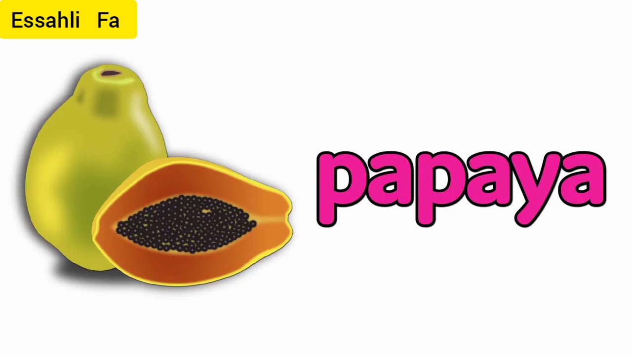 كل أسماء الفواكه  باللغة الإسبانية Nombres de frutas en español #aprenderespañol