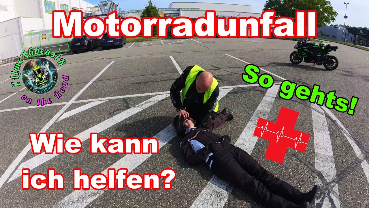💡⁉️Motorradunfall - was tun - vom Absichern bis zur Wiederbelebung🚨