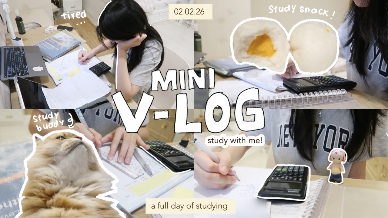 [MINI VLOG] 📔midterms study vlog: day in my life, productive, maths test, midnight snacks 