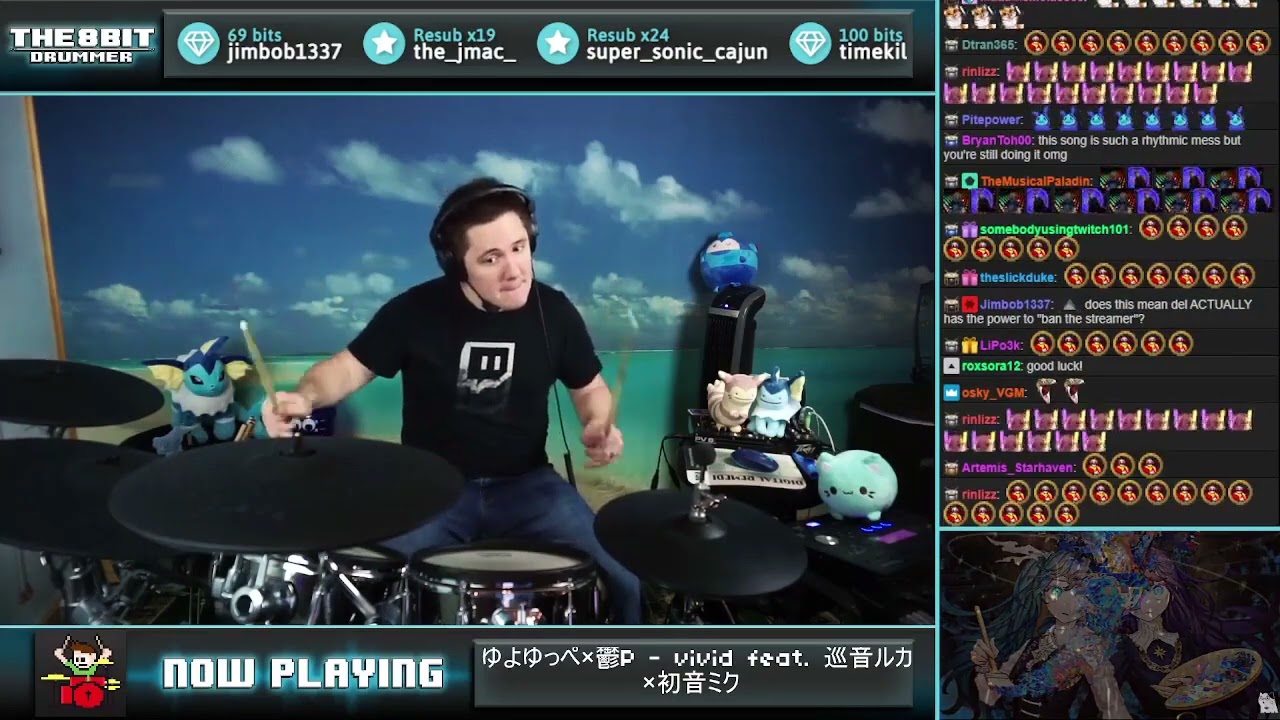 The8BitDrummer plays vivid by Yuyoyuppe × Utsu-P ft. Megurine Luka × Hatsune Miku