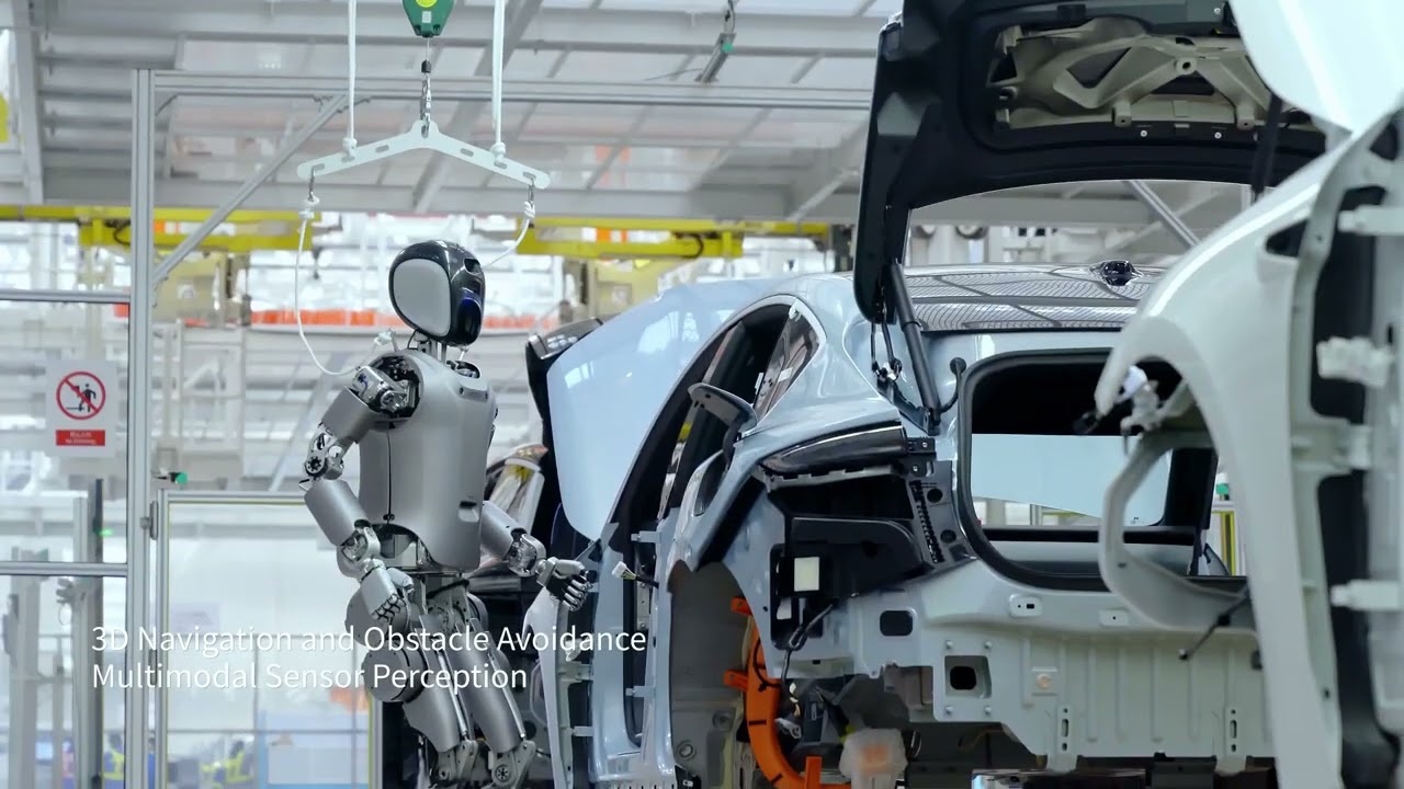 UBTECH Humanoid Robot Walker S  Workstation Assistant in EV Production Line