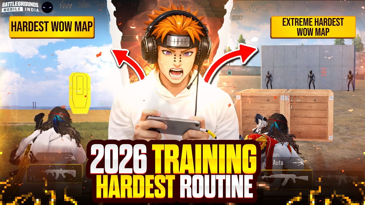 2026 Hardest BGMI Training Routine 🔥 Improve Aim, Reflex & Movement in 1 Hour. 