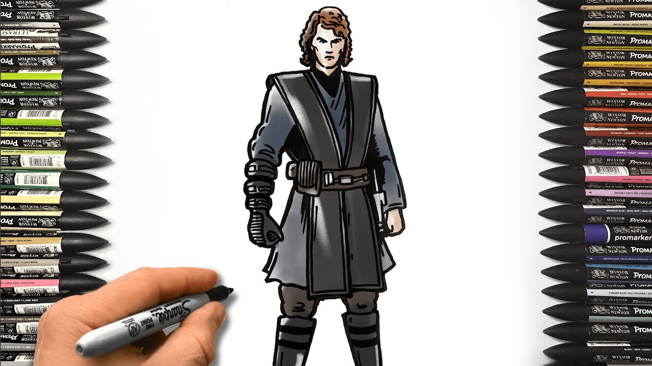 How To Draw Anakin Skywalker | Star Wars x Fortnite