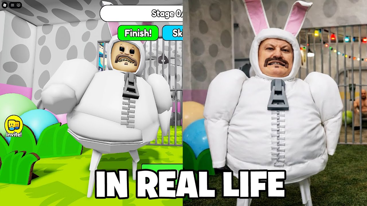 🥚EASTER BARRY'S PRISON RUN! (FIRST PERSON OBBY!) in Real Life - All Morphs Unlocked Barry, Ani-Tron