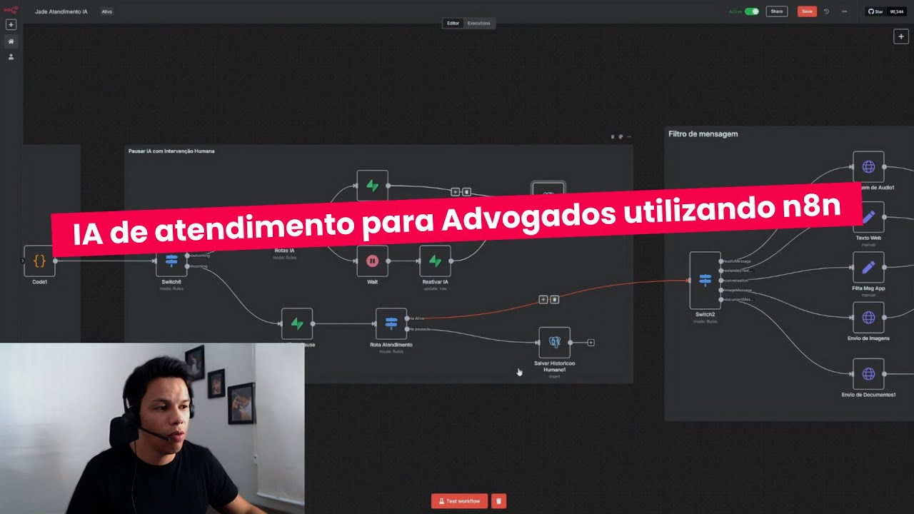 IA de atendimento para Advogados utilizando n8n