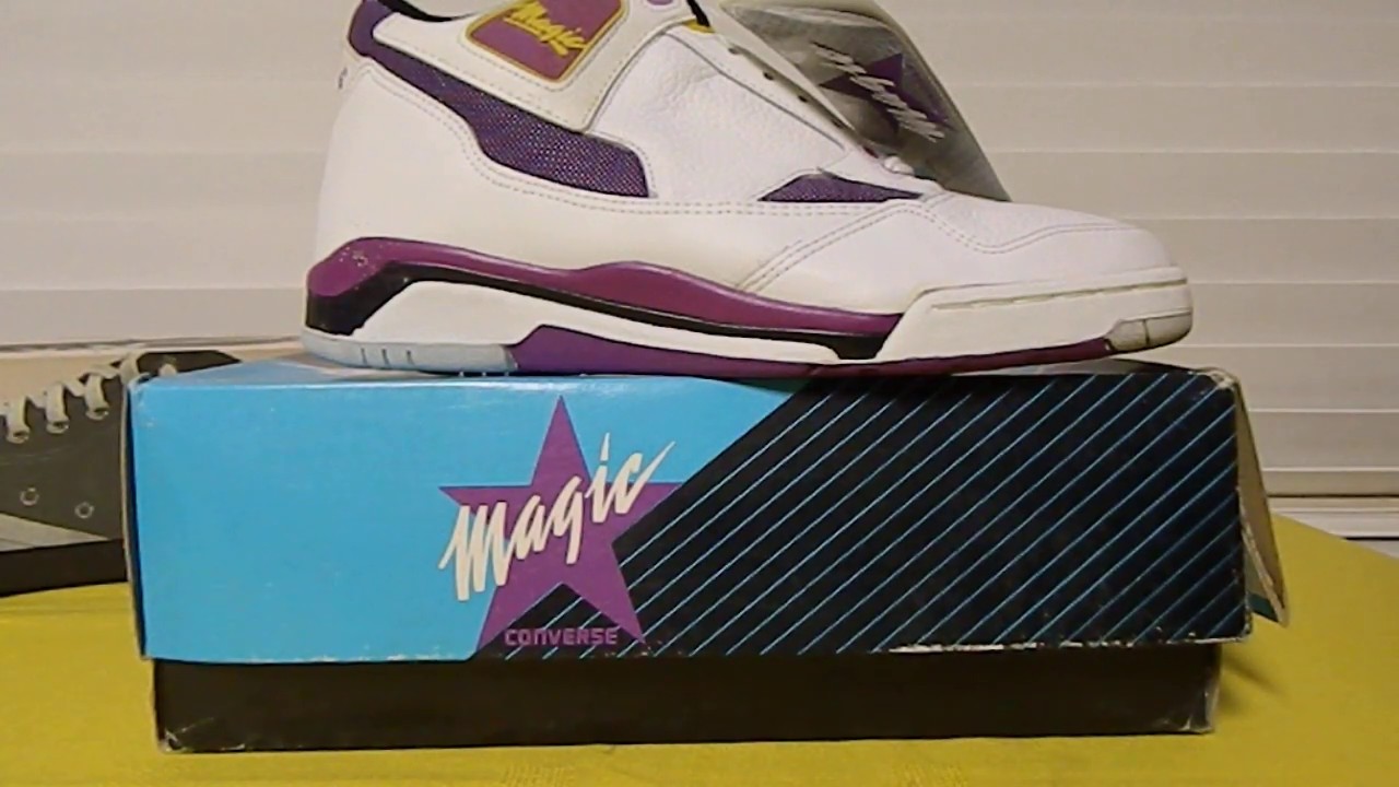 1989 / 1990 Converse Magic Basketball Shoes WOW 30+ YEARS OF STORAGE IN UNIT
