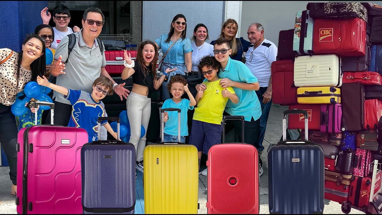 EMOCIONANTE Chegada da Família Erlania e Valentina Pontes dos EUA no AEROPORTO