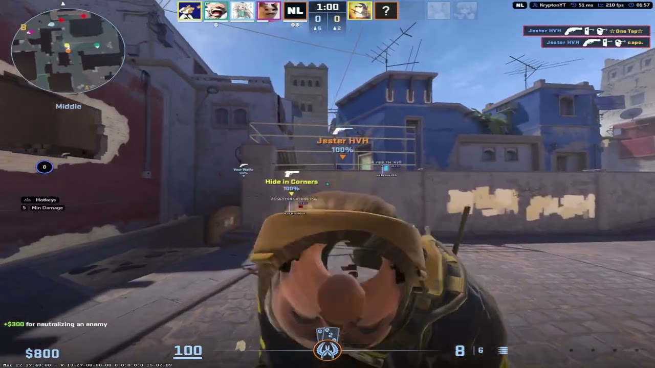 CS2 HvH Premier 23K Elo with Neverlose.