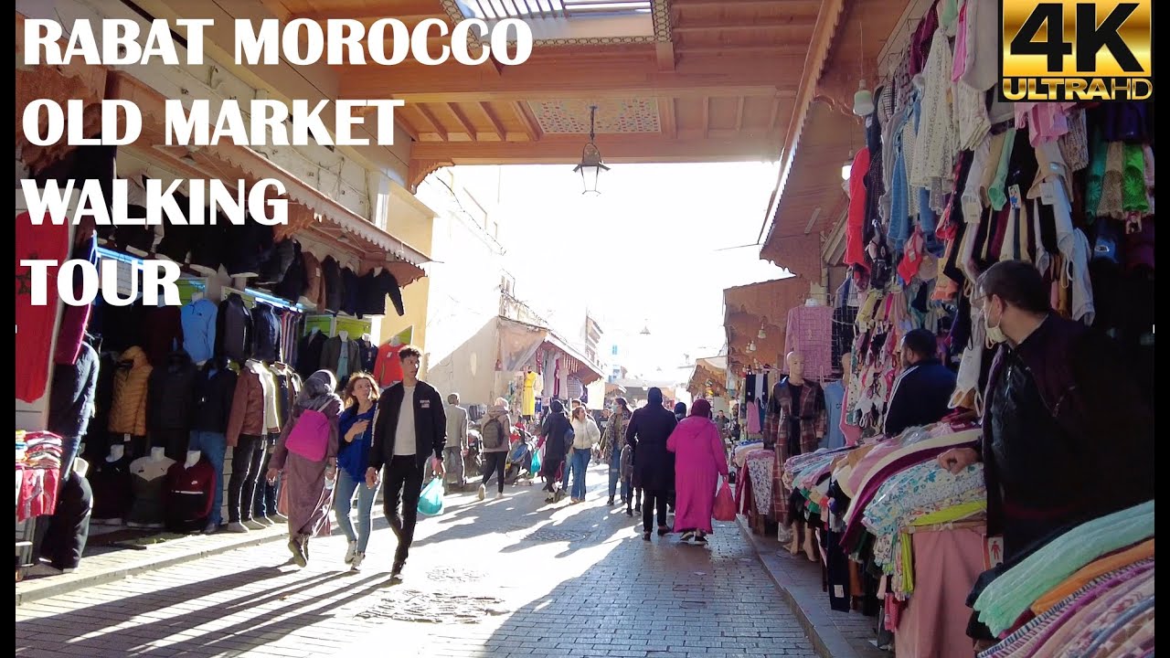 Rabat Morocco Walking Tour Old Medina 4K60fps