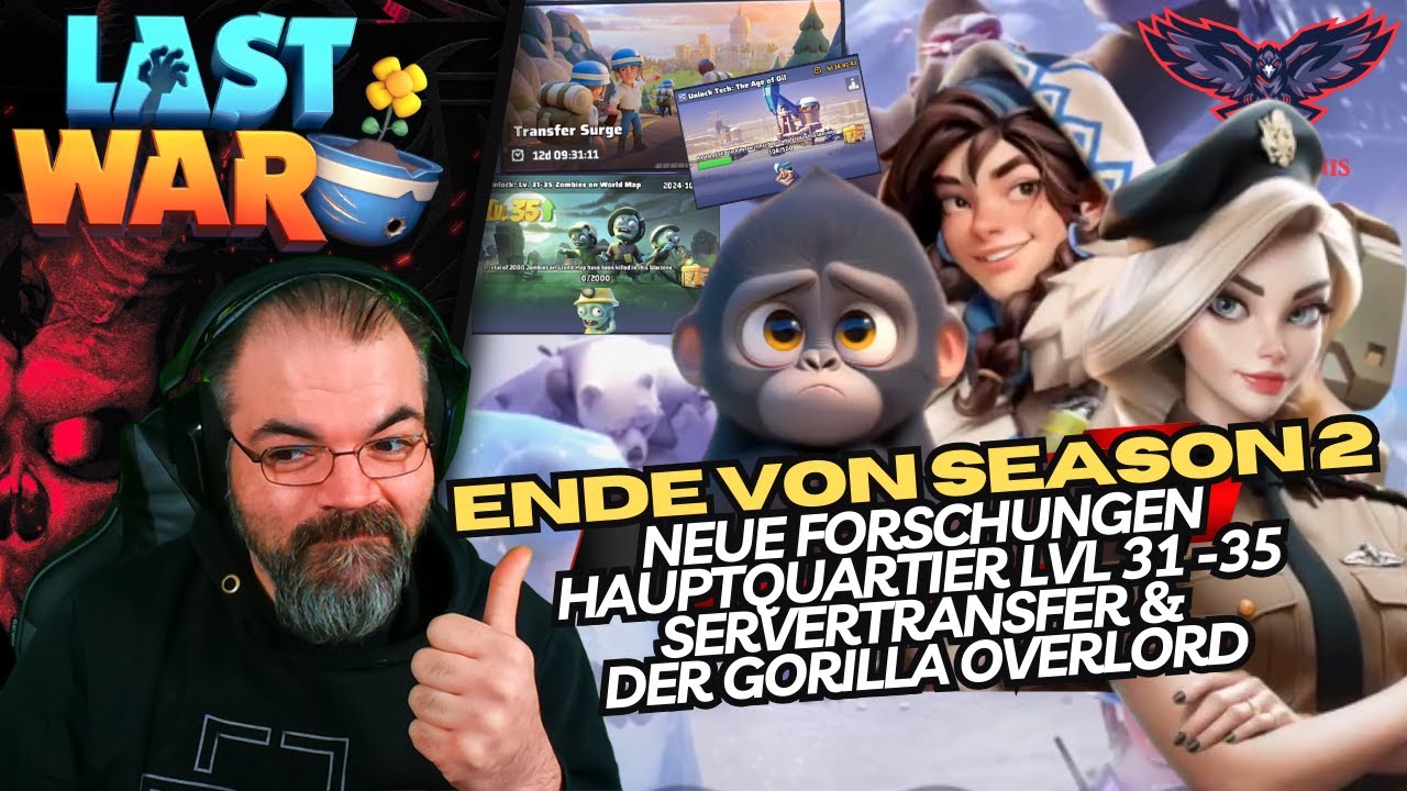 ENDE von SEASON 2: Zeitalter des &Ouml;ls, Servertransfer & der Gorilla OVERLORD | LAST WAR: SURVIVAL