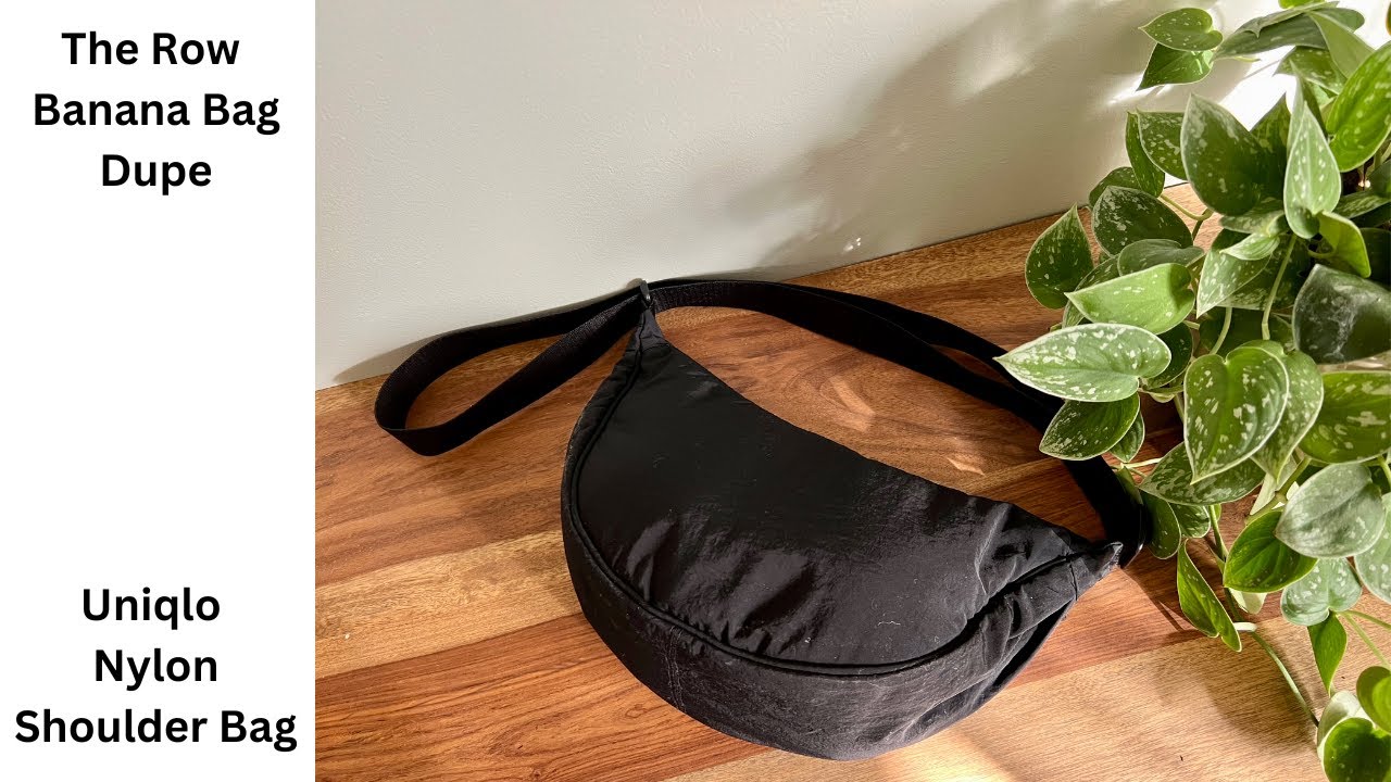 The Row Banana Bag Dupe by Uniqlo - Uniqlo Round Nylon Shoulder Bag