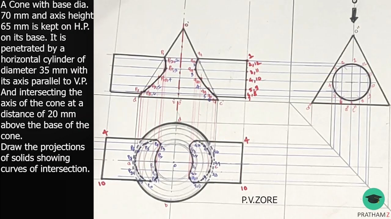 Intersection of Cone to Cylinder Problem 01