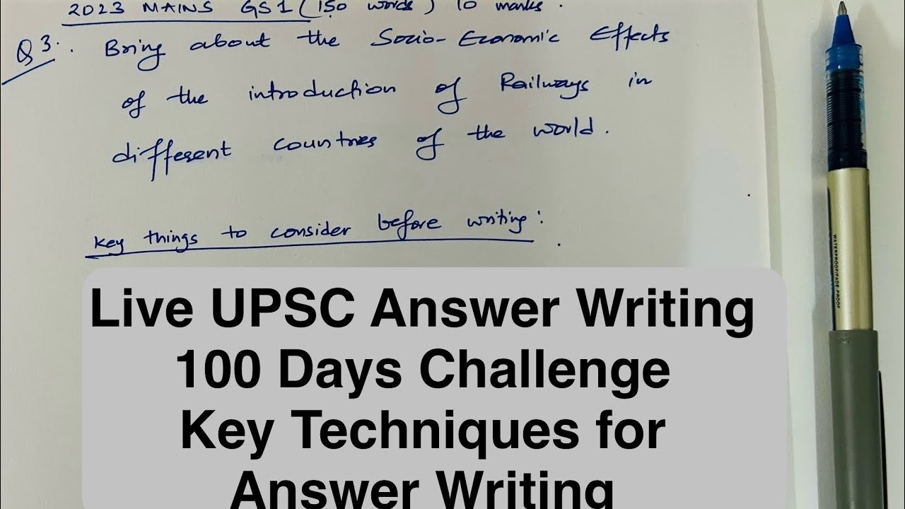 Real Time Live UPSC Answer Writing practice with Manuj Jindal IAS | 100 days ans writing challenge