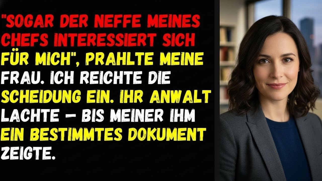 ⚡ Sogar der Neffe meines Chefs interessiert sich für mich , prahlte meine Frau⚡