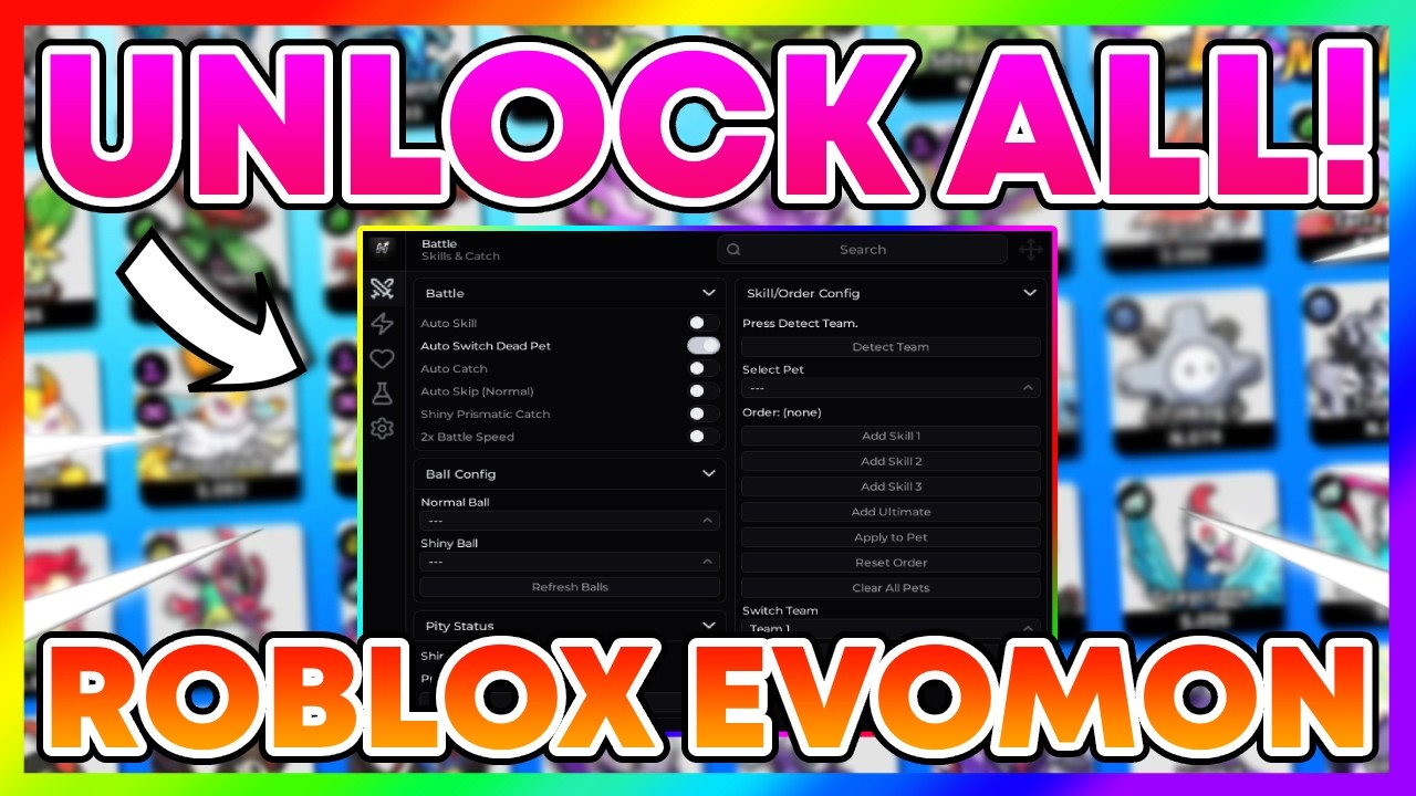 Evomon Script - FREE GAMEPASSES, AUTO CATCH, AUTO FARM, AUTO BATTLE (NO KEY)