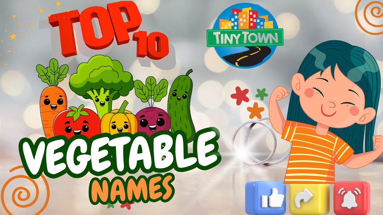 Vegetable Names in English | Kids Learning Video #youtube #vegetables #learning #englishbasics