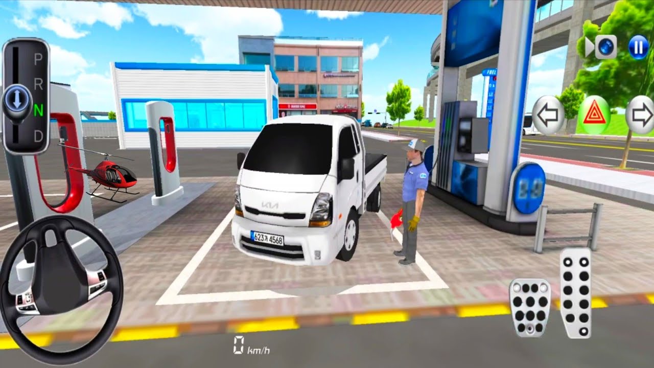 New Kia Mini Pickup Truck in Washing & Gass Station - 3D Driving Class Game 2026 - Android gameplays